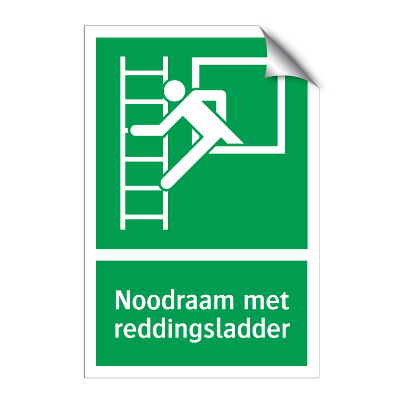 Noodraam met reddingsladder & Noodraam met reddingsladder & Noodraam met reddingsladder