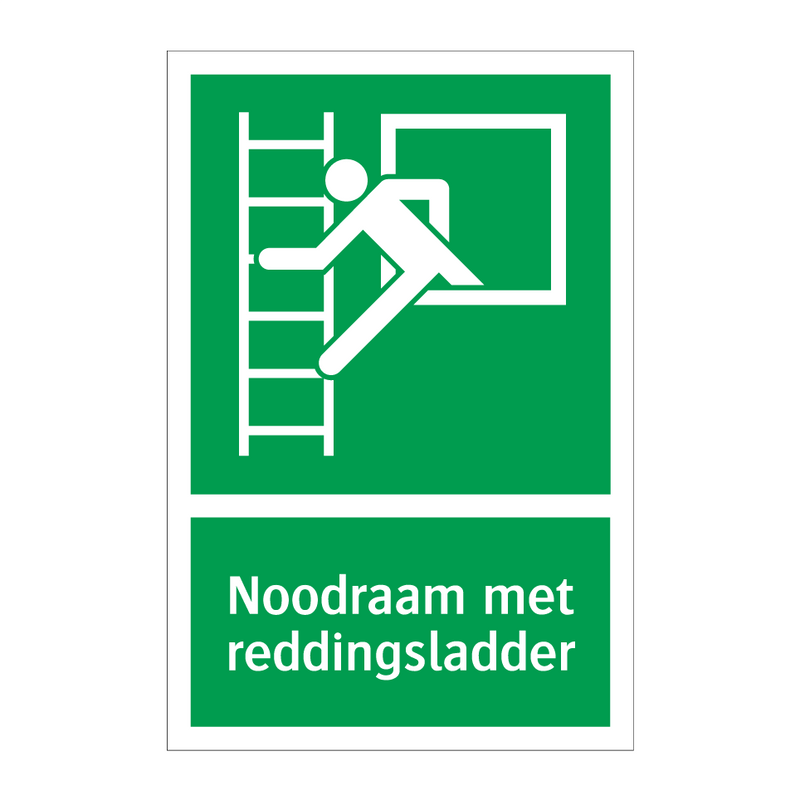 Noodraam met reddingsladder & Noodraam met reddingsladder & Noodraam met reddingsladder