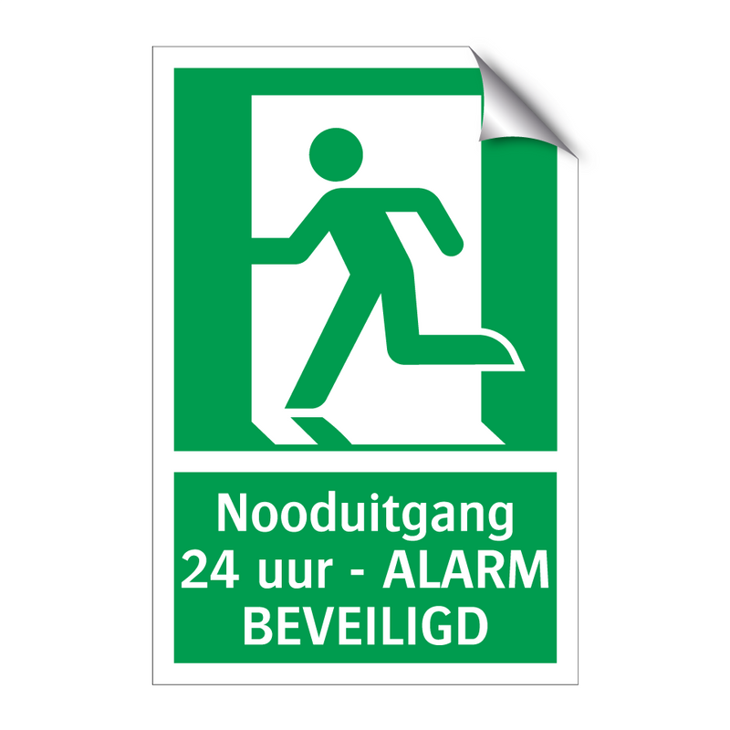 Nooduitgang - 24 uur - ALARM BEVEILIGD & Nooduitgang - 24 uur - ALARM BEVEILIGD