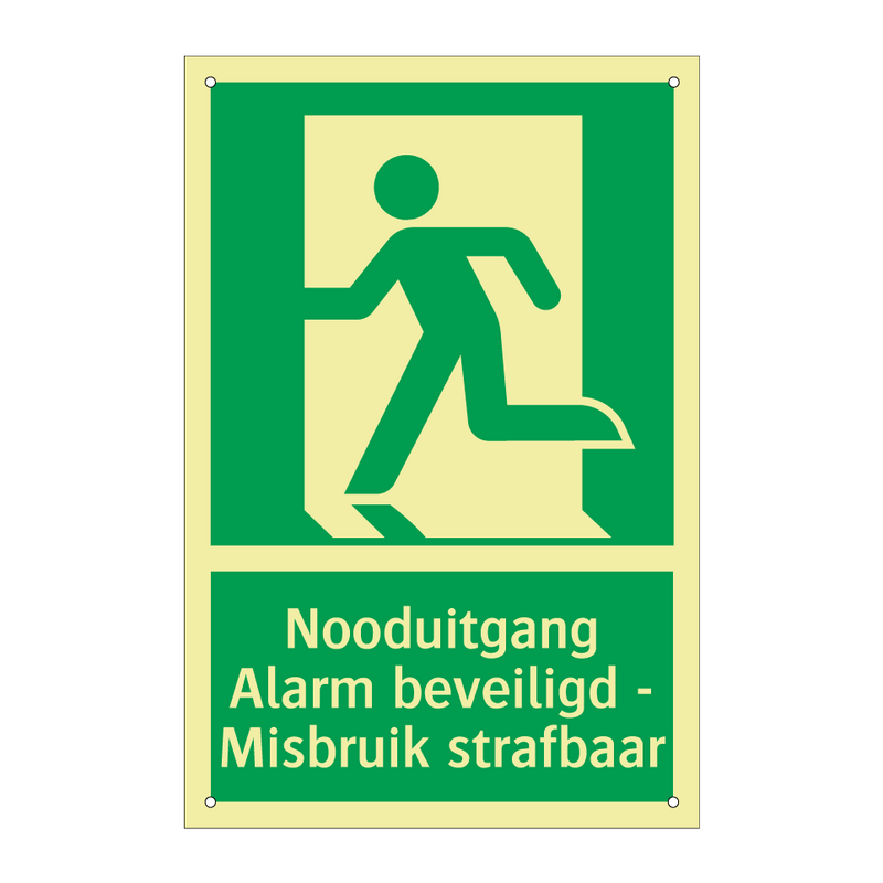 Nooduitgang - Alarm beveiligd - Misbruik strafbaar