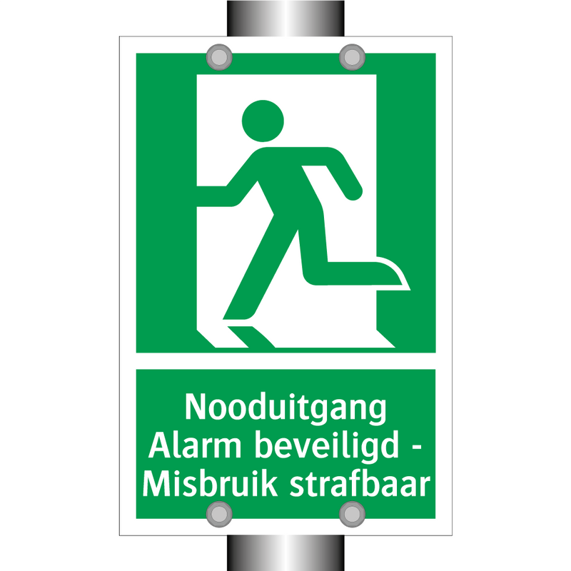 Nooduitgang - Alarm beveiligd - Misbruik strafbaar