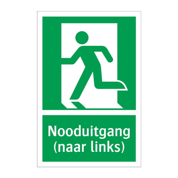 Nooduitgang (naar links) & Nooduitgang (naar links) & Nooduitgang (naar links)