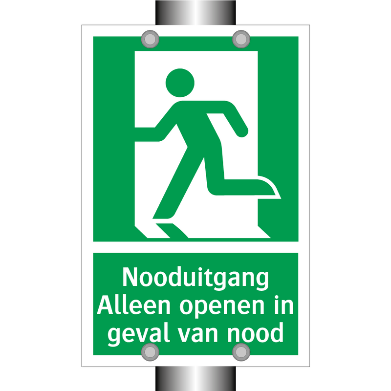 Nooduitgang Alleen openen in geval van nood & Nooduitgang Alleen openen in geval van nood