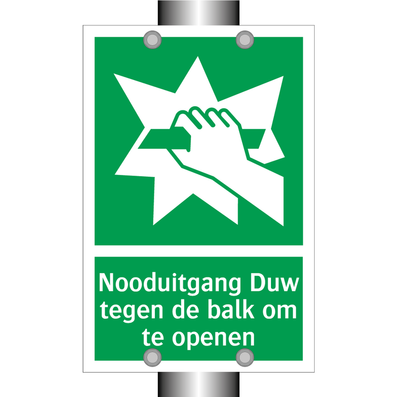 Nooduitgang Duw tegen de balk om te openen & Nooduitgang Duw tegen de balk om te openen