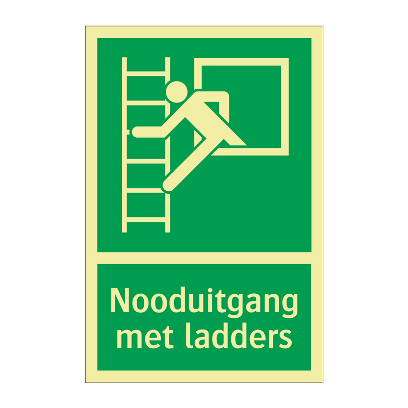 Nooduitgang met ladders & Nooduitgang met ladders & Nooduitgang met ladders