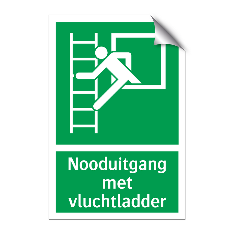 Nooduitgang met vluchtladder & Nooduitgang met vluchtladder & Nooduitgang met vluchtladder