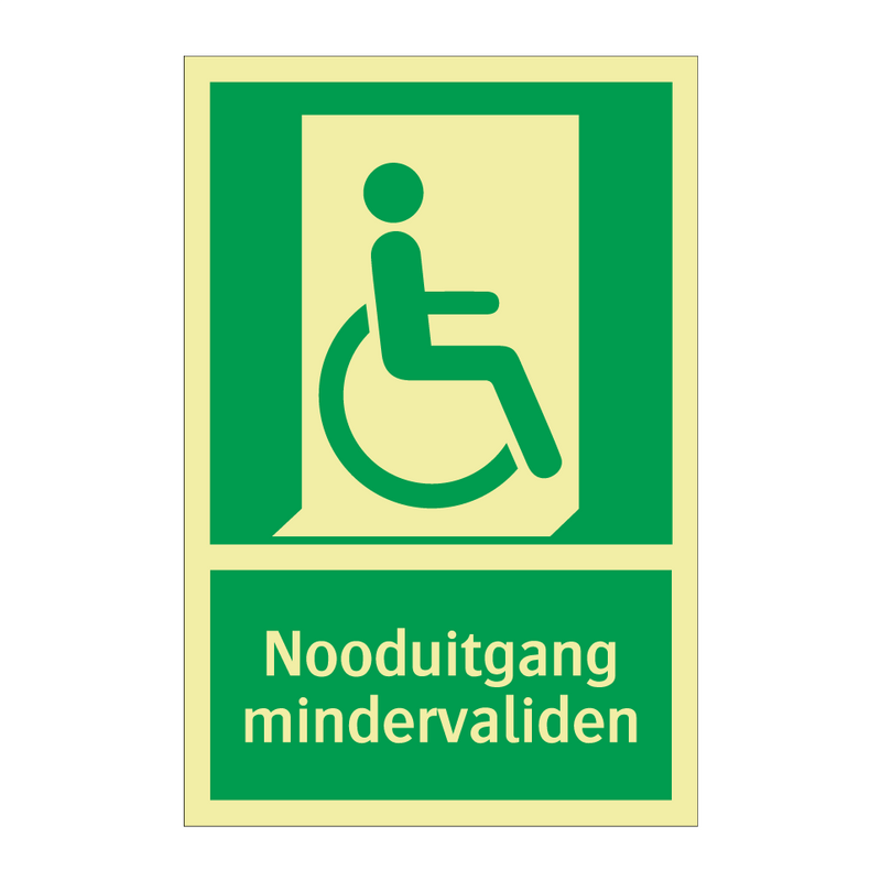 Nooduitgang mindervaliden & Nooduitgang mindervaliden & Nooduitgang mindervaliden