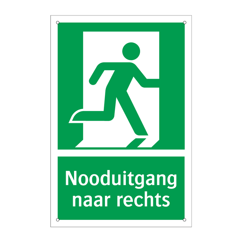 Nooduitgang naar rechts & Nooduitgang naar rechts & Nooduitgang naar rechts