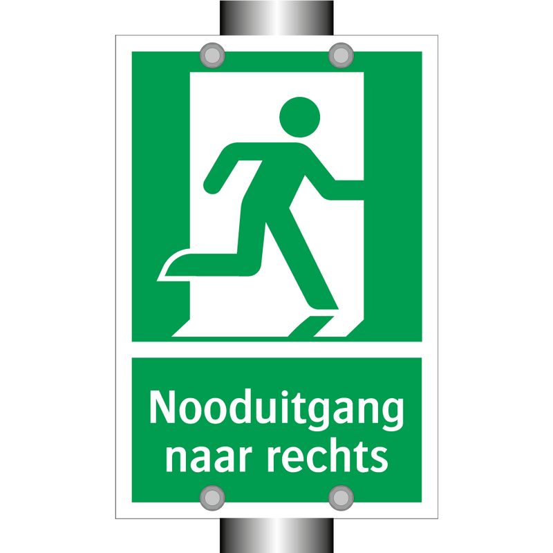 Nooduitgang naar rechts & Nooduitgang naar rechts & Nooduitgang naar rechts