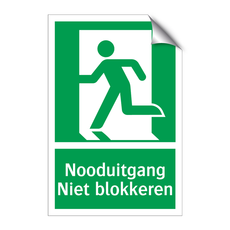 Nooduitgang Niet blokkeren & Nooduitgang Niet blokkeren & Nooduitgang Niet blokkeren