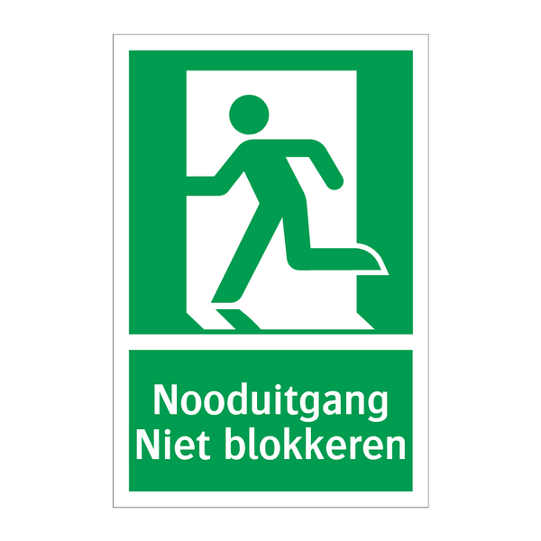 Nooduitgang Niet blokkeren & Nooduitgang Niet blokkeren & Nooduitgang Niet blokkeren