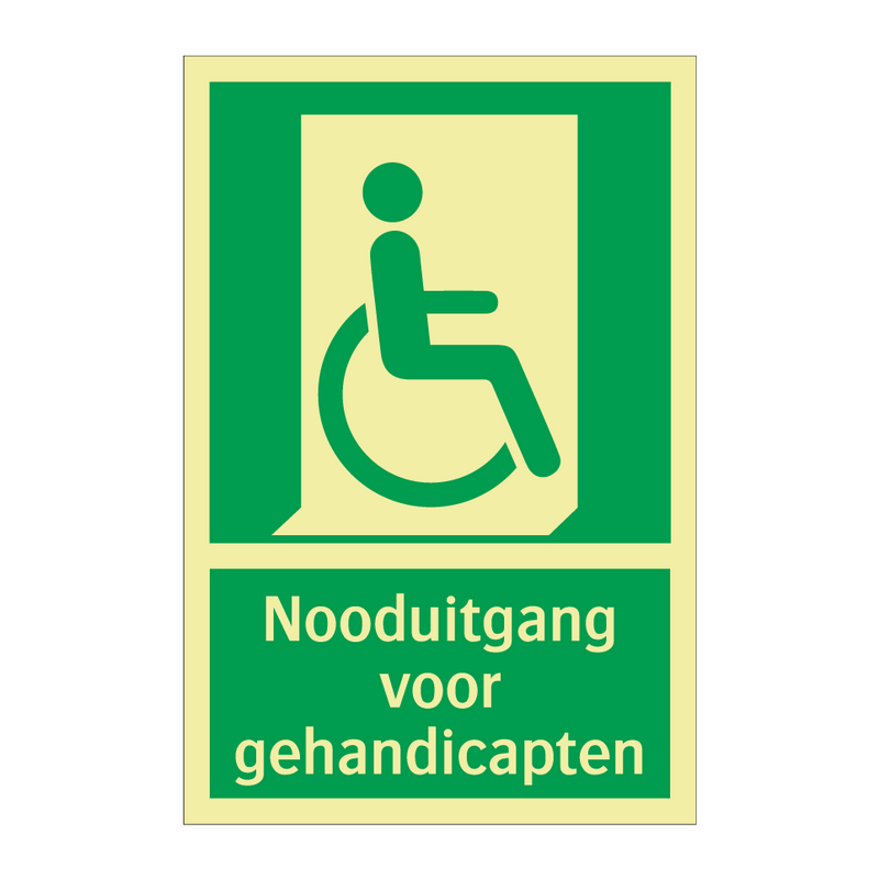 Nooduitgang voor gehandicapten & Nooduitgang voor gehandicapten & Nooduitgang voor gehandicapten