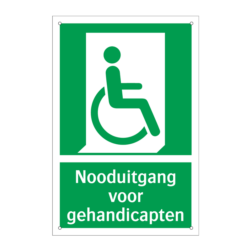 Nooduitgang voor gehandicapten & Nooduitgang voor gehandicapten & Nooduitgang voor gehandicapten