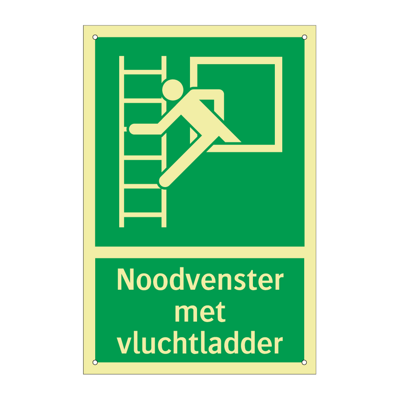 Noodvenster met vluchtladder & Noodvenster met vluchtladder & Noodvenster met vluchtladder