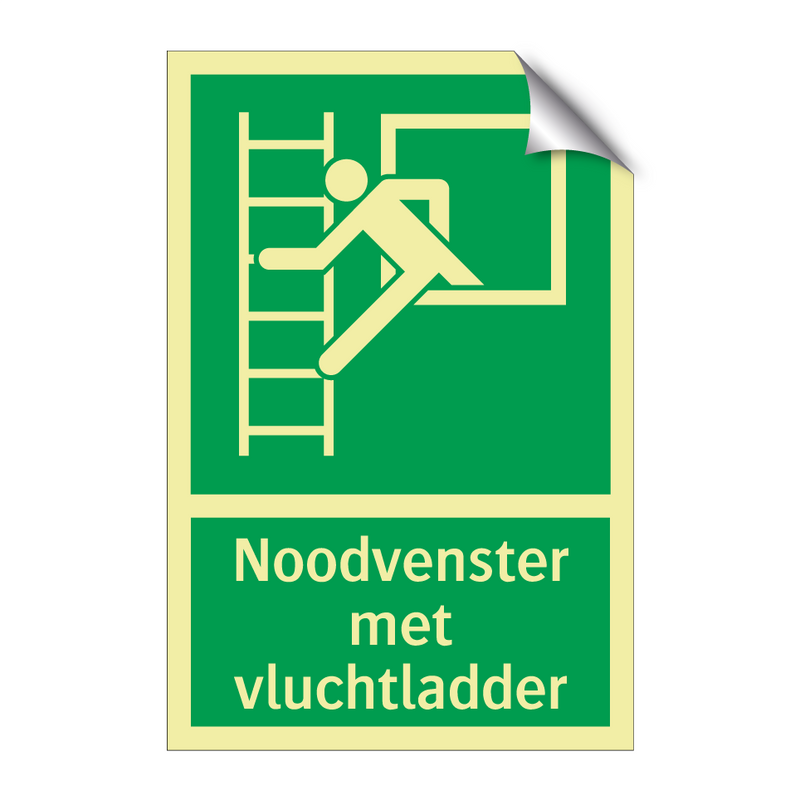 Noodvenster met vluchtladder & Noodvenster met vluchtladder & Noodvenster met vluchtladder