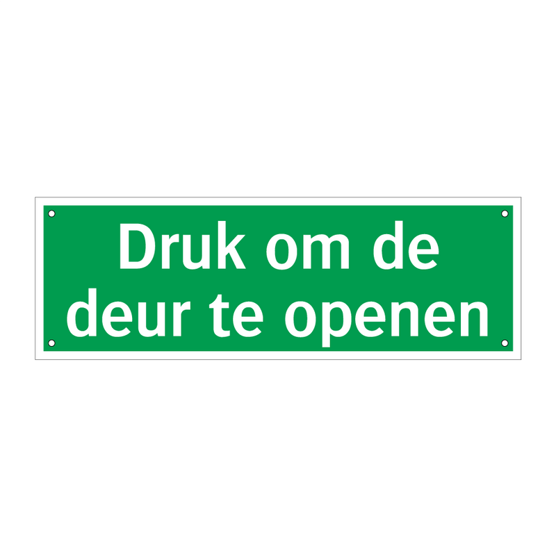 Druk om de deur te openen & Druk om de deur te openen & Druk om de deur te openen