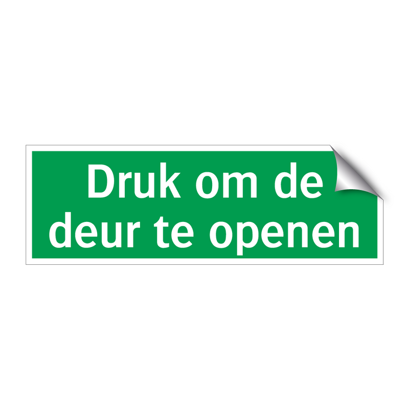 Druk om de deur te openen & Druk om de deur te openen & Druk om de deur te openen