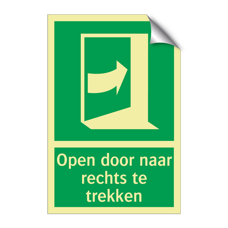 Open door naar rechts te trekken & Open door naar rechts te trekken