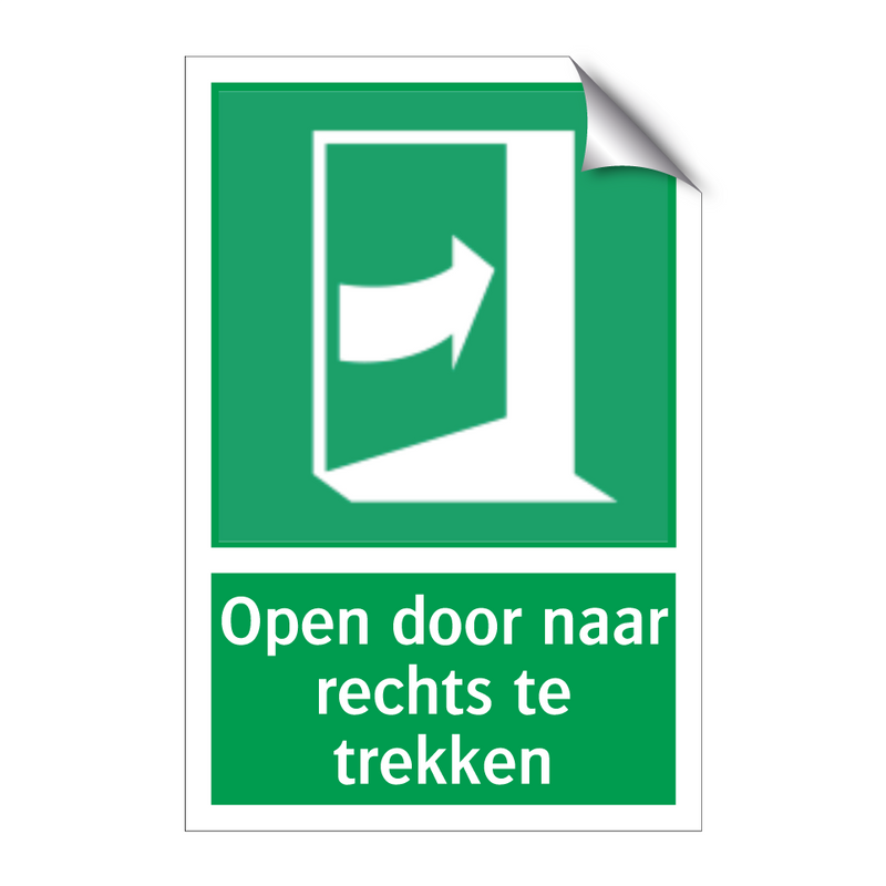 Open door naar rechts te trekken & Open door naar rechts te trekken