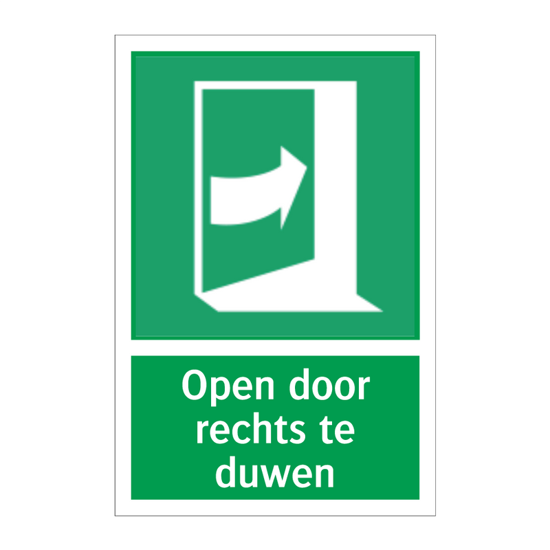 Open door rechts te duwen & Open door rechts te duwen & Open door rechts te duwen