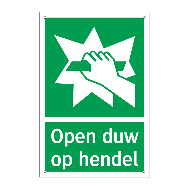 Open duw op hendel & Open duw op hendel & Open duw op hendel & Open duw op hendel