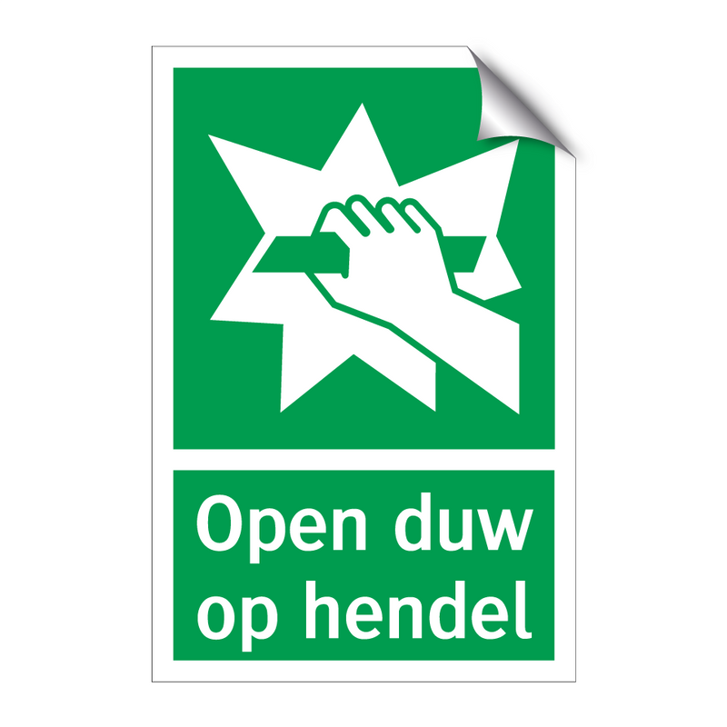 Open duw op hendel & Open duw op hendel & Open duw op hendel & Open duw op hendel