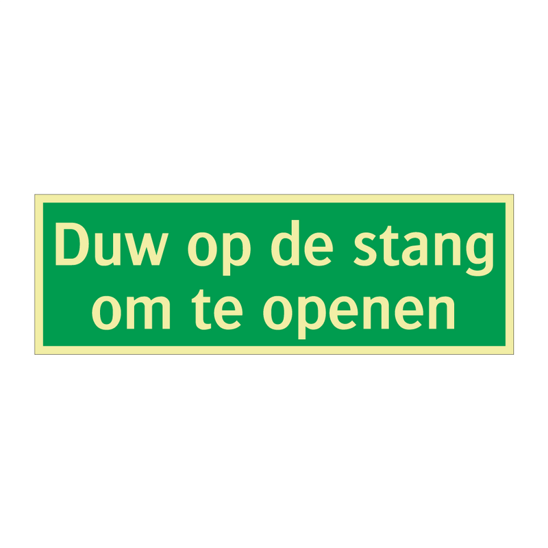 Duw op de stang om te openen & Duw op de stang om te openen & Duw op de stang om te openen