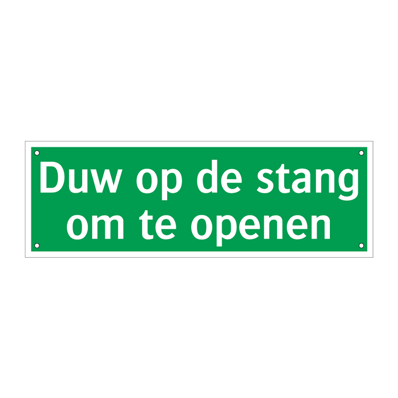 Duw op de stang om te openen & Duw op de stang om te openen & Duw op de stang om te openen