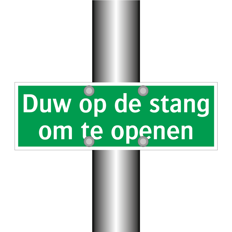 Duw op de stang om te openen & Duw op de stang om te openen & Duw op de stang om te openen