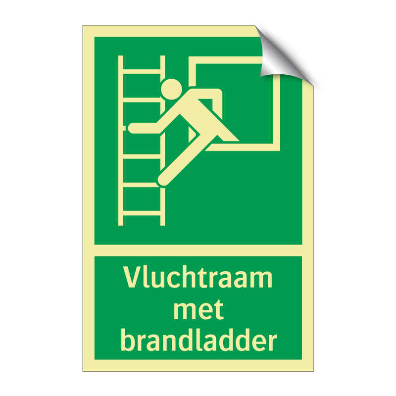 Vluchtraam met brandladder & Vluchtraam met brandladder & Vluchtraam met brandladder