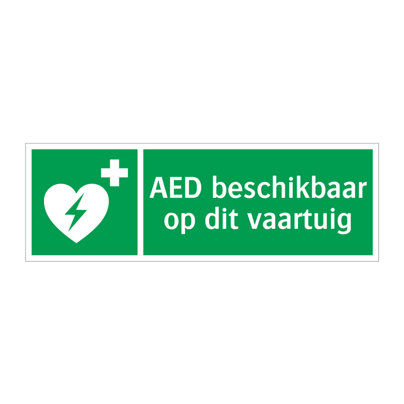 AED beschikbaar op dit vaartuig & AED beschikbaar op dit vaartuig & AED beschikbaar op dit vaartuig