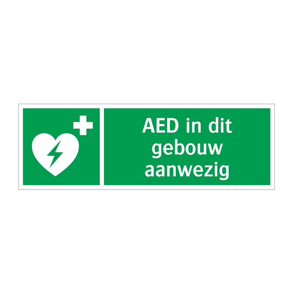 AED in dit gebouw aanwezig & AED in dit gebouw aanwezig & AED in dit gebouw aanwezig