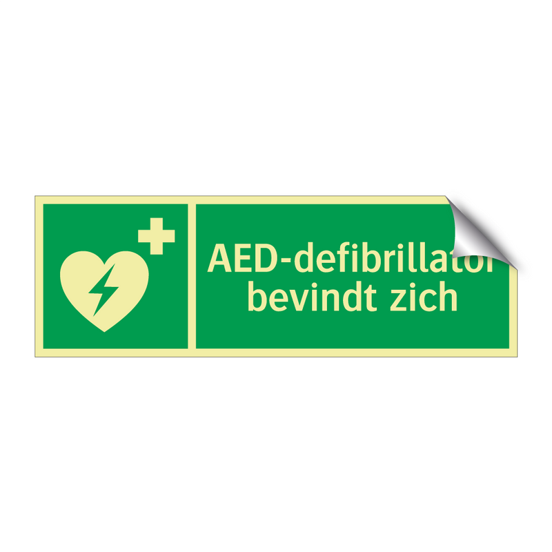 AED-defibrillator bevindt zich & AED-defibrillator bevindt zich & AED-defibrillator bevindt zich