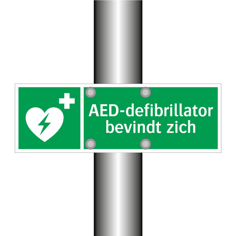 AED-defibrillator bevindt zich & AED-defibrillator bevindt zich & AED-defibrillator bevindt zich