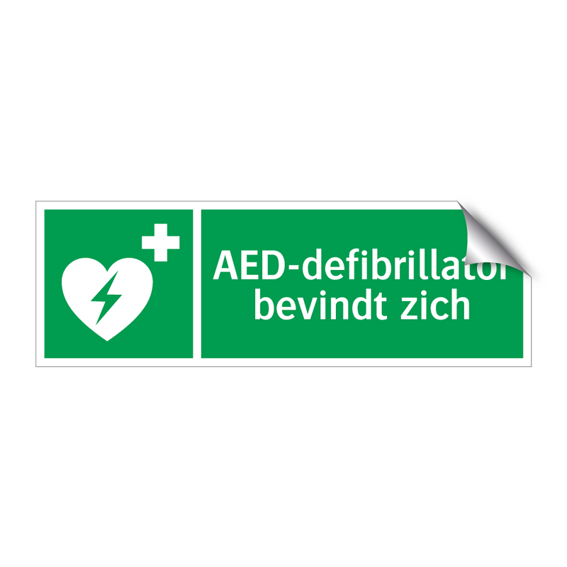 AED-defibrillator bevindt zich & AED-defibrillator bevindt zich & AED-defibrillator bevindt zich