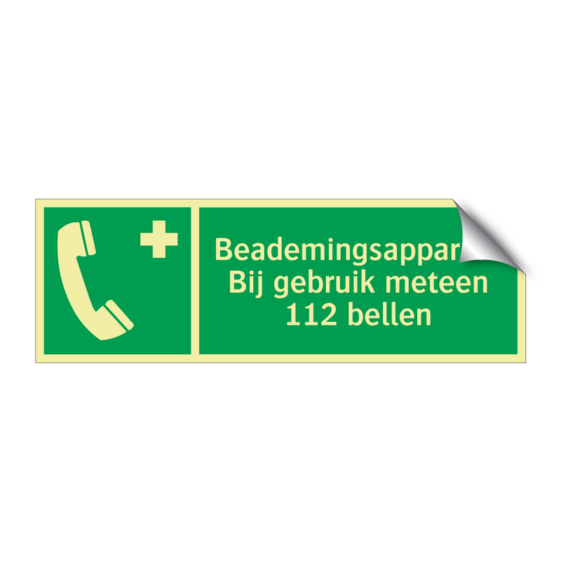 Beademingsapparaat Bij gebruik meteen 112 bellen & Beademingsapparaat Bij gebruik meteen 112 bellen