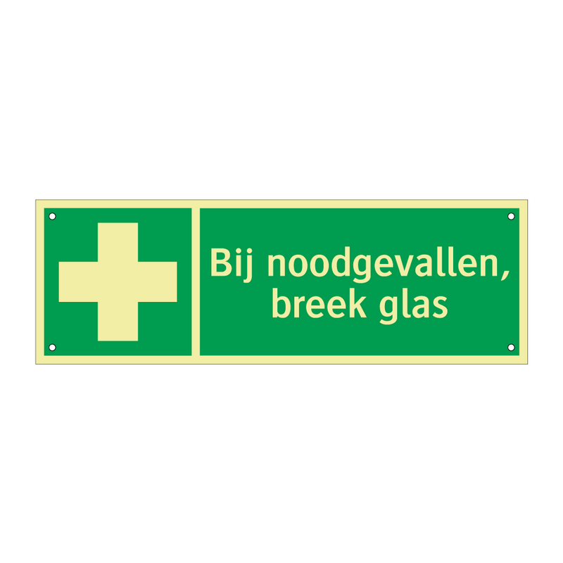 Bij noodgevallen, breek glas & Bij noodgevallen, breek glas & Bij noodgevallen, breek glas