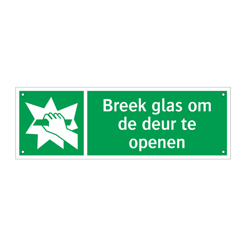 Breek glas om de deur te openen & Breek glas om de deur te openen & Breek glas om de deur te openen