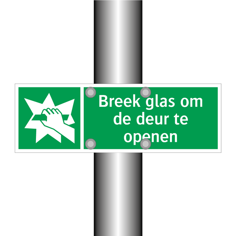 Breek glas om de deur te openen & Breek glas om de deur te openen & Breek glas om de deur te openen