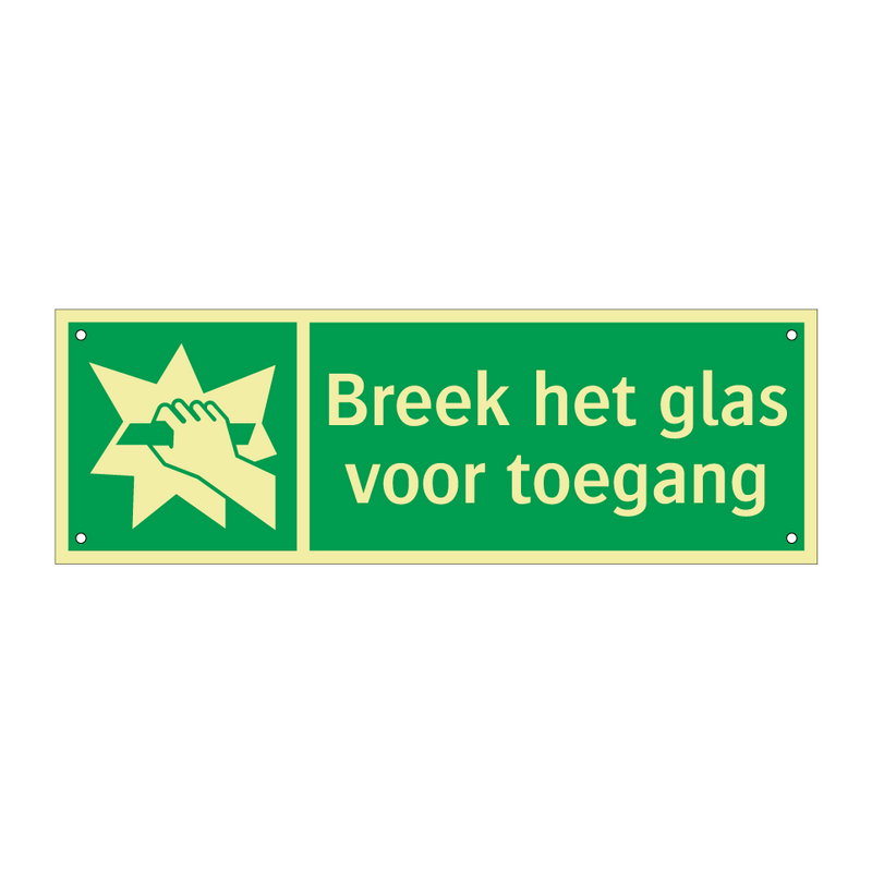 Breek het glas voor toegang & Breek het glas voor toegang & Breek het glas voor toegang