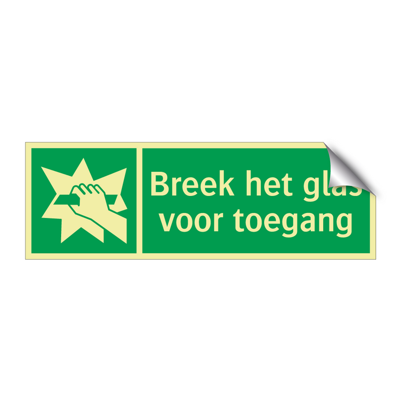 Breek het glas voor toegang & Breek het glas voor toegang & Breek het glas voor toegang