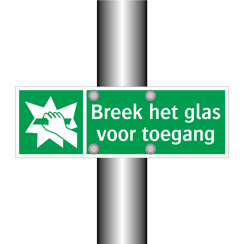 Breek het glas voor toegang & Breek het glas voor toegang & Breek het glas voor toegang