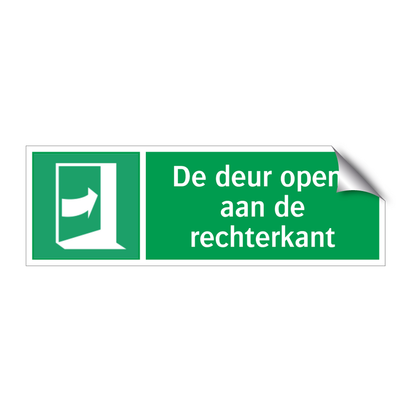 De deur opent aan de rechterkant & De deur opent aan de rechterkant