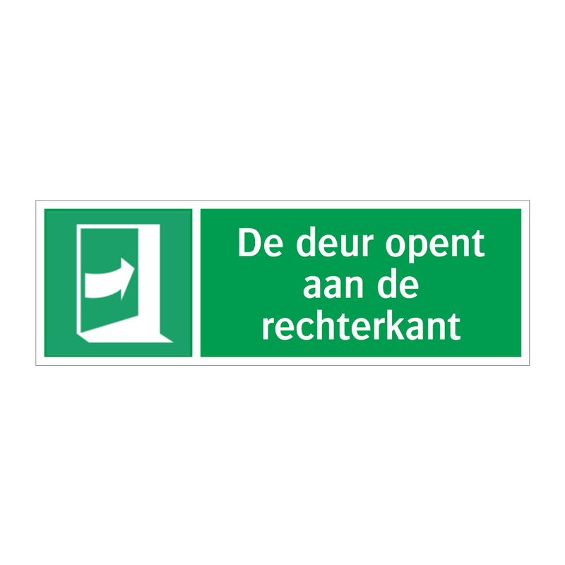 De deur opent aan de rechterkant & De deur opent aan de rechterkant