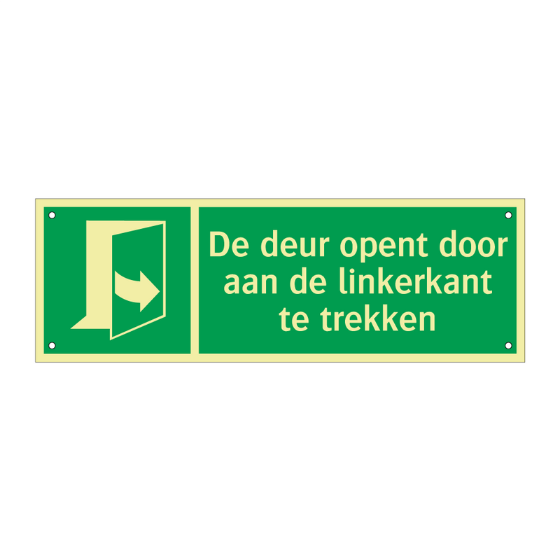 De deur opent door aan de linkerkant te trekken & De deur opent door aan de linkerkant te trekken