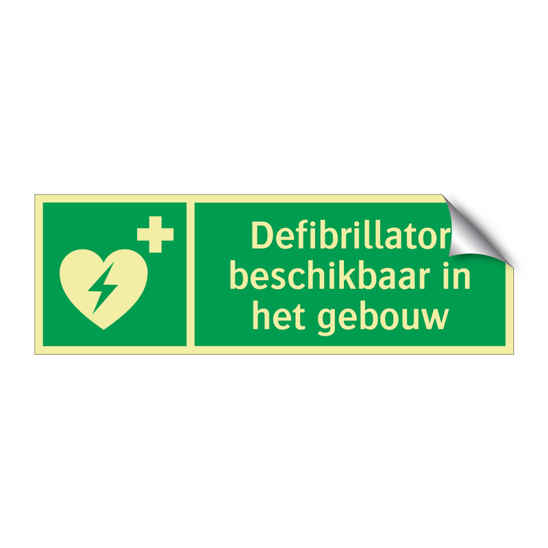 Defibrillator beschikbaar in het gebouw & Defibrillator beschikbaar in het gebouw