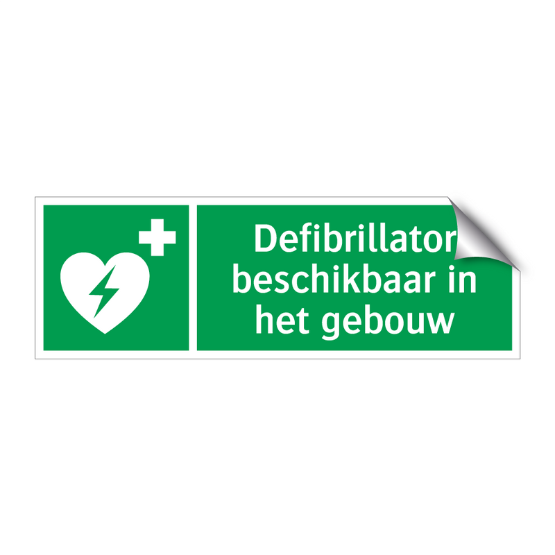 Defibrillator beschikbaar in het gebouw & Defibrillator beschikbaar in het gebouw