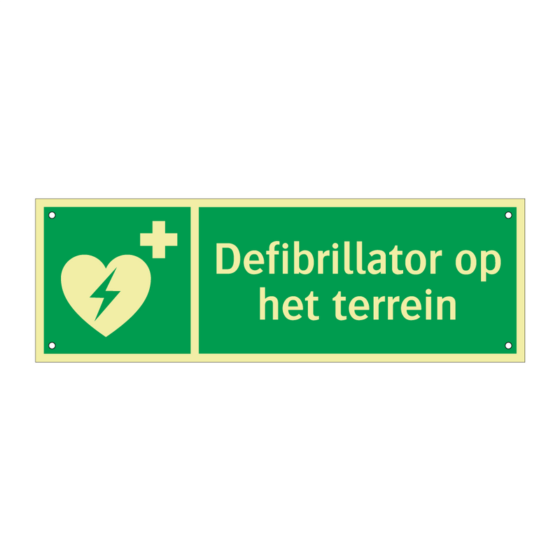 Defibrillator op het terrein & Defibrillator op het terrein & Defibrillator op het terrein