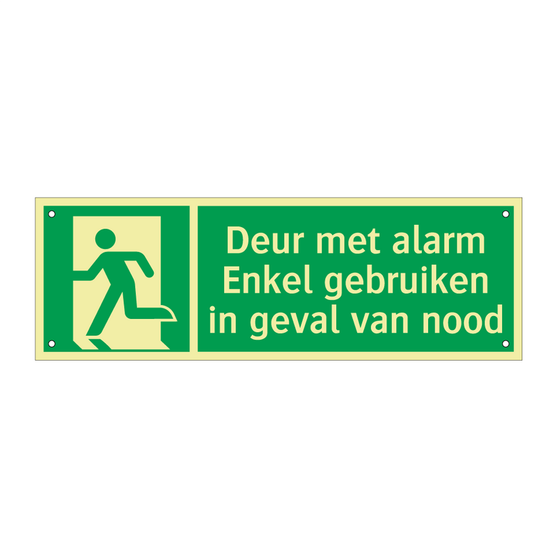 Deur met alarm Enkel gebruiken in geval van nood & Deur met alarm Enkel gebruiken in geval van nood