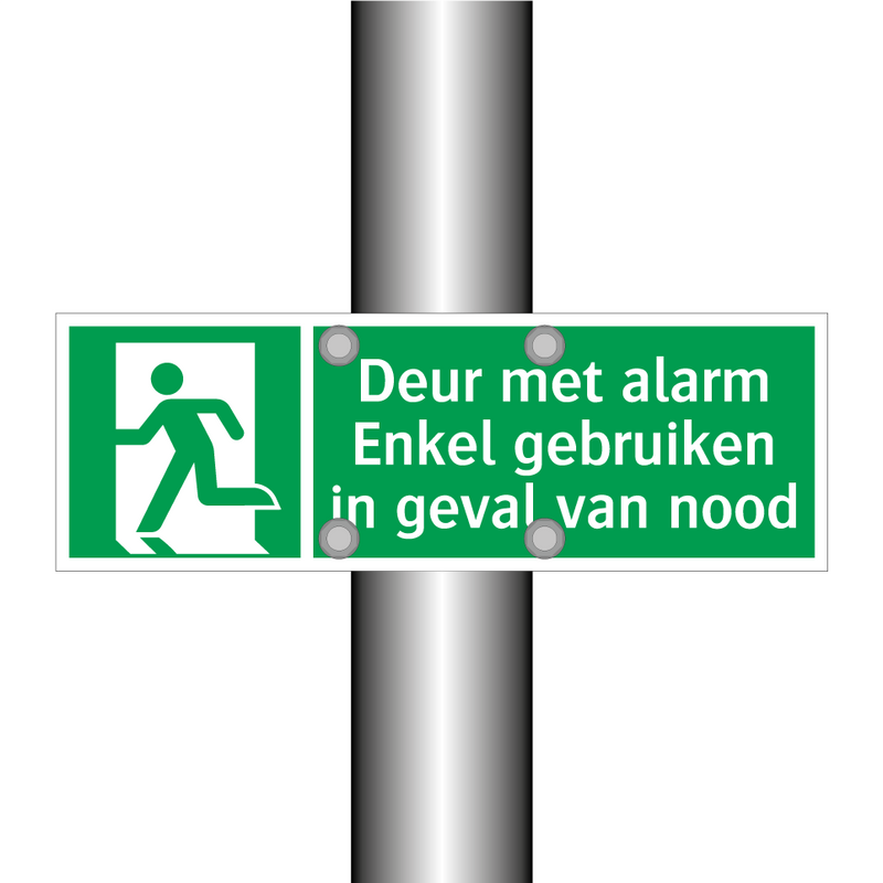 Deur met alarm Enkel gebruiken in geval van nood & Deur met alarm Enkel gebruiken in geval van nood